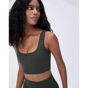 Adanola Ultimate Square Neck Bra, dark olive